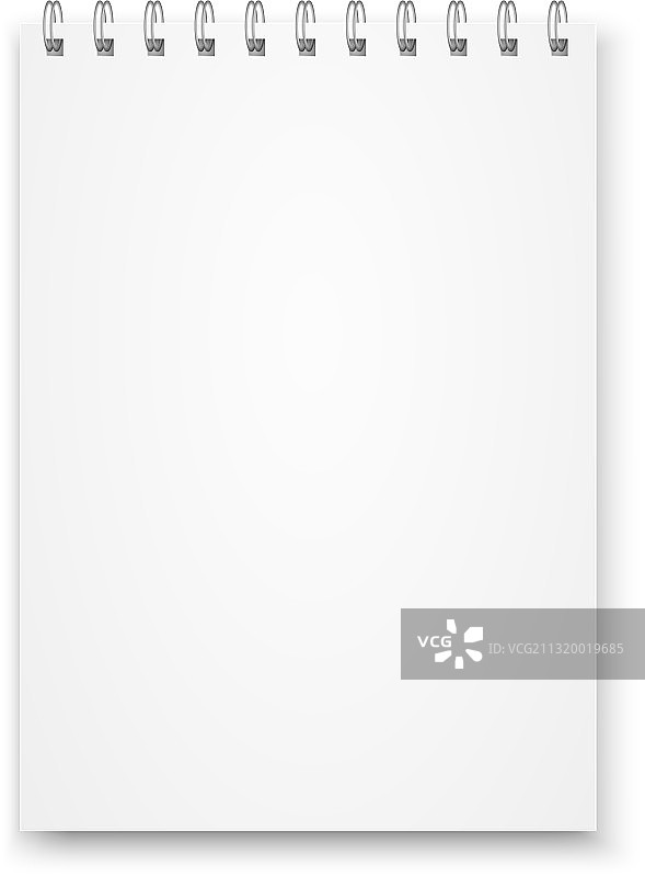 空白金属螺旋笔记本样机模板图片素材