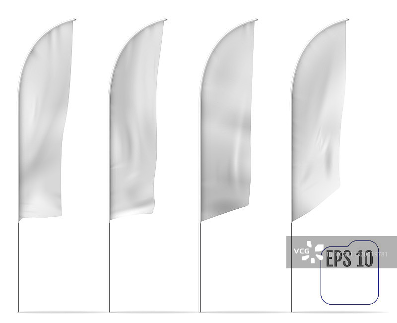 白色古典banner风旗图片素材