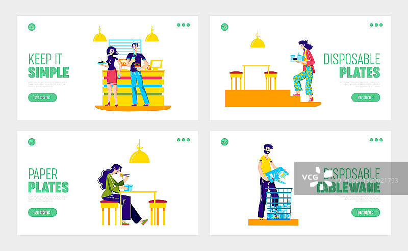 人们在快餐店用餐图片素材