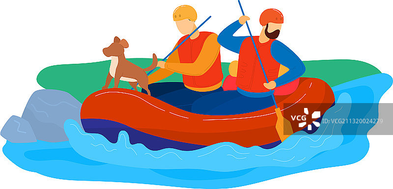 绿色旅游户外漂流生活方式图片素材