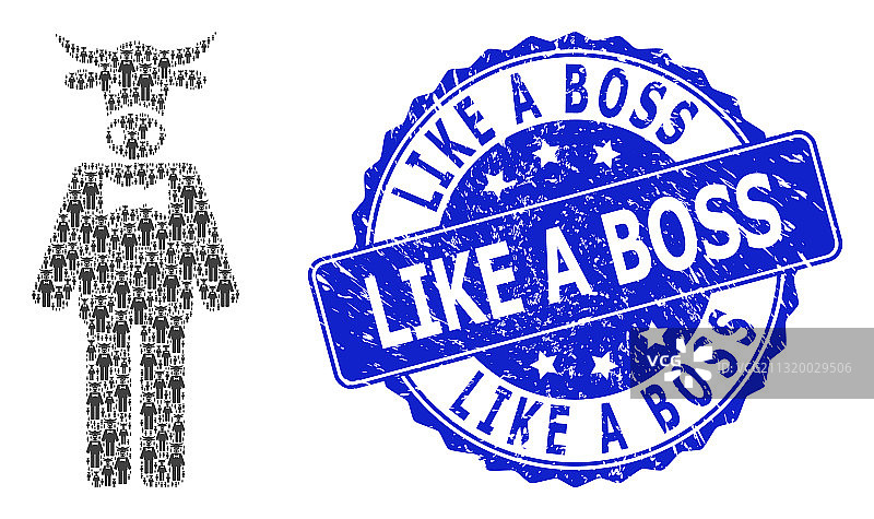 纹理像老板圆形印章图片素材