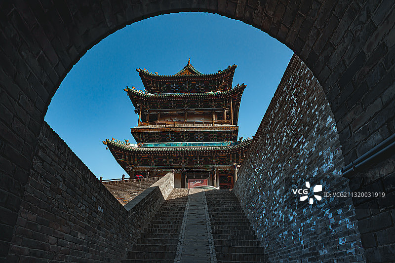 平遥古城城楼图片素材