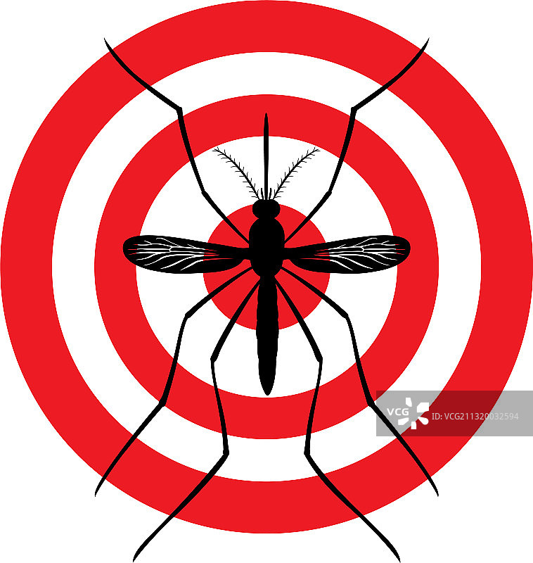 带有信号或目标的蚊子剪影图片素材