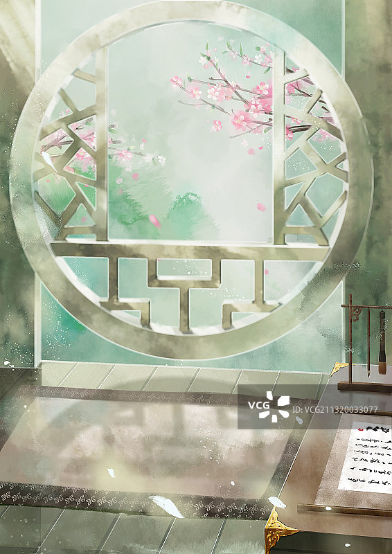 古风春天季节图片素材