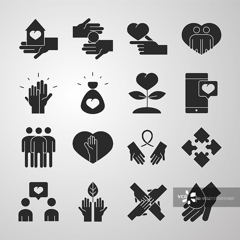 社区慈善捐赠与爱心图片素材