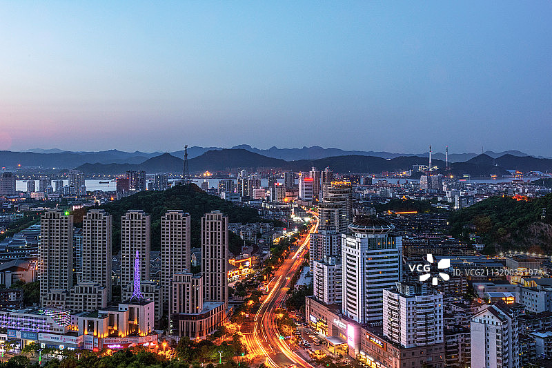 台州市区夜景图片素材