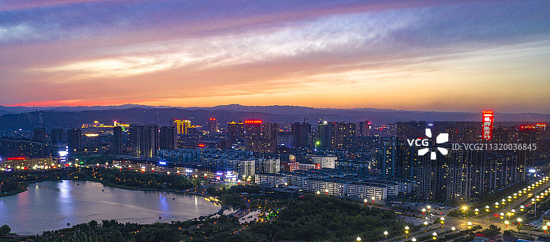 城市晚霞图片素材
