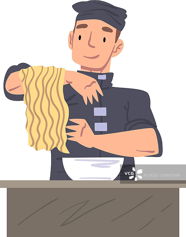 厨师烹饪面条外卖图片素材