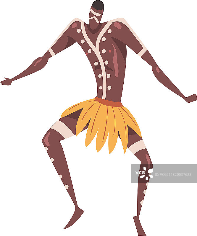 非洲传统舞蹈：跳舞的年轻男子图片素材