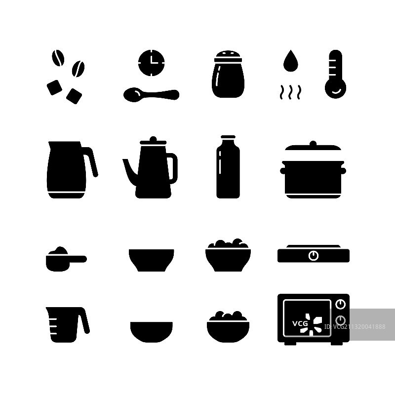 速溶干粮粥的基本象形图图片素材