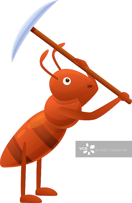 蚂蚁镐图标卡通风格图片素材