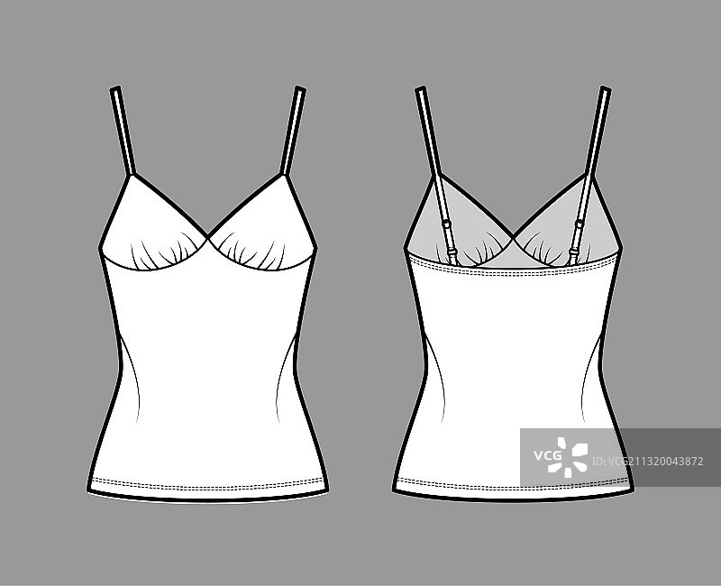 吊带背心技术时装设计图片素材