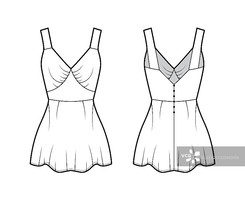 吊带背心技术时装设计图片素材