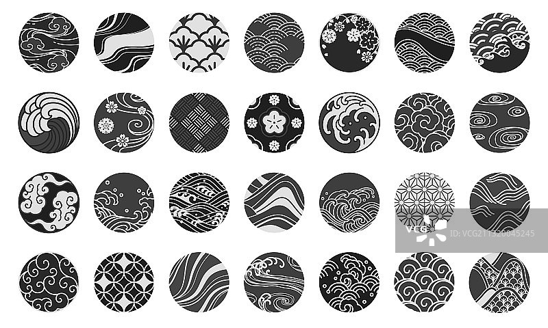 日本标志和象征图案合集图片素材