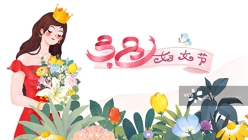 妇女节插画图片素材