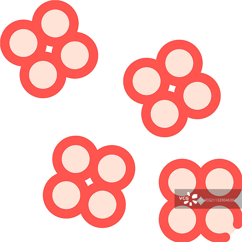 金黄色葡萄球菌彩色图标图片素材