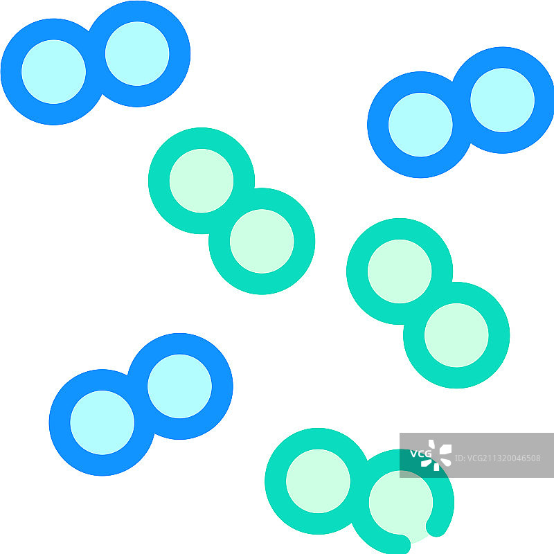 肺炎球菌感染彩色图标图片素材