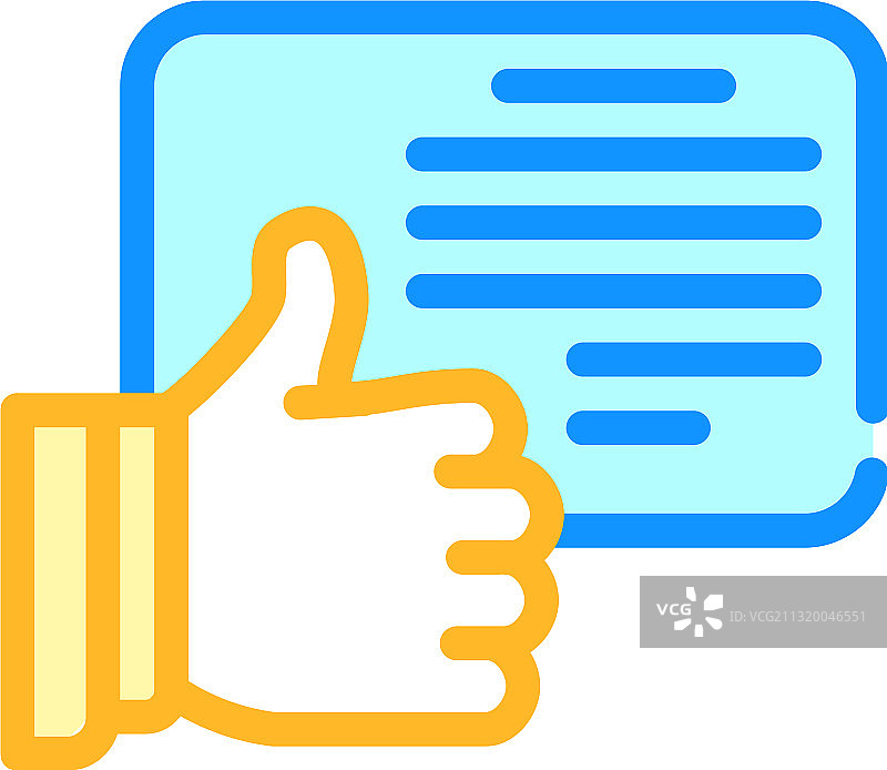 带点赞的彩色评论图标图片素材