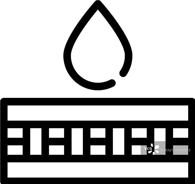 防水层水滴线条图标图片素材