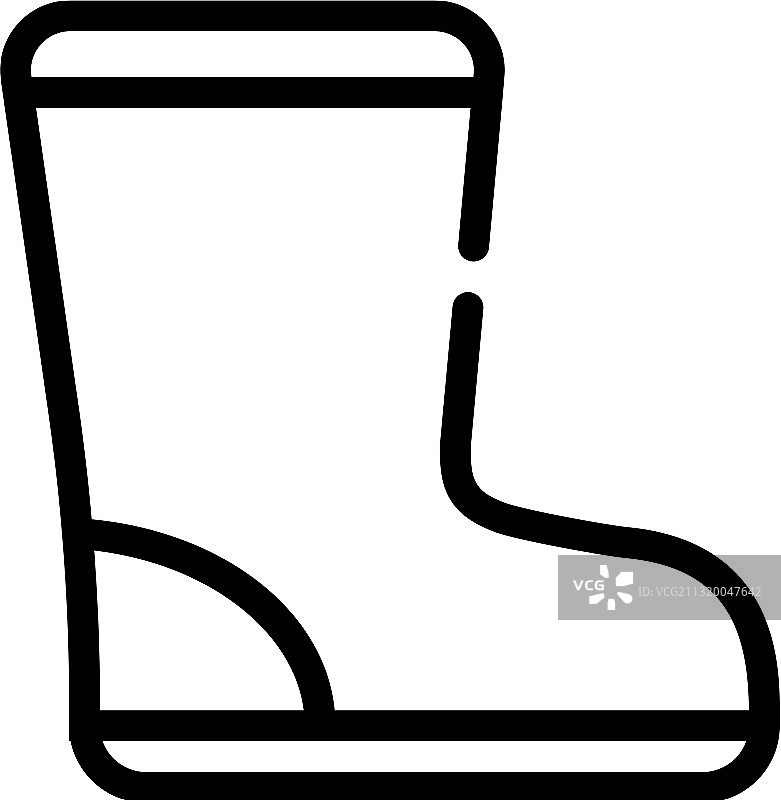 防水靴线条图标图片素材