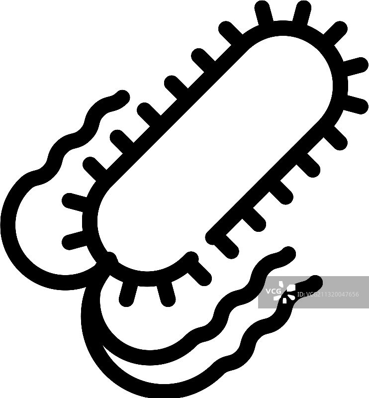 沙门氏菌线条图标图片素材