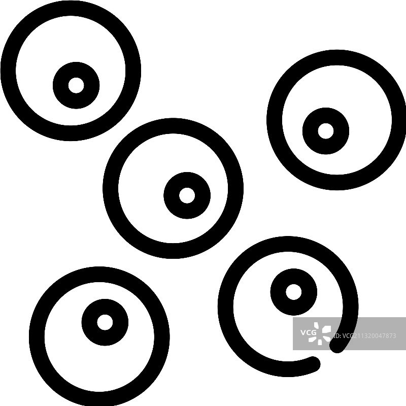 球菌线条图标图片素材
