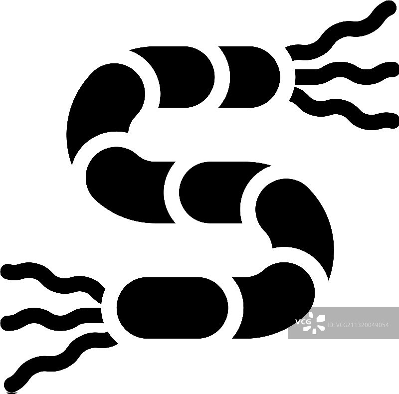 螺旋菌细菌Glyph图标图片素材