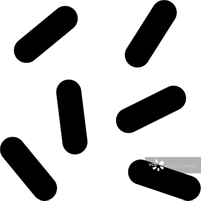 孤立的流感嗜血杆菌字形图标图片素材