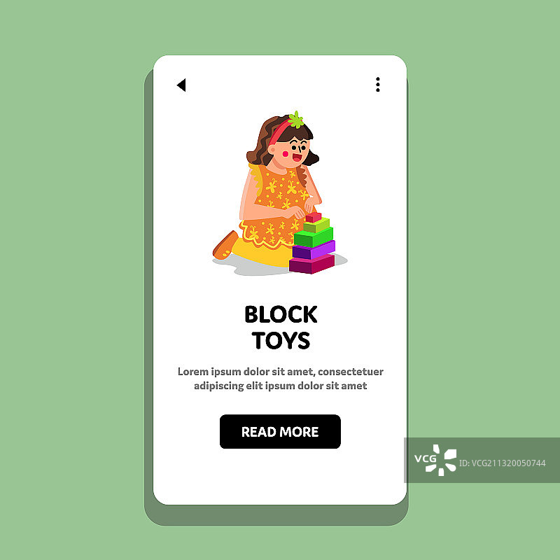 玩积木玩具的小女孩图片素材