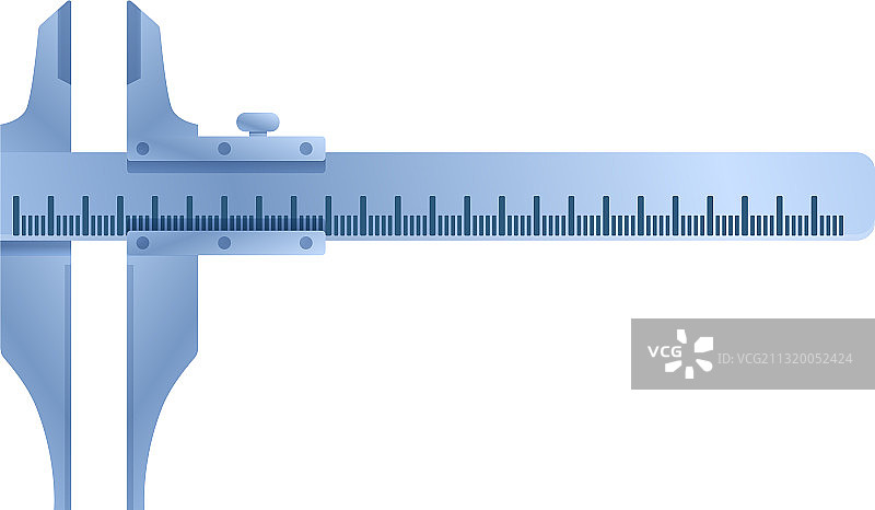 金属卡尺图标卡通风格图片素材