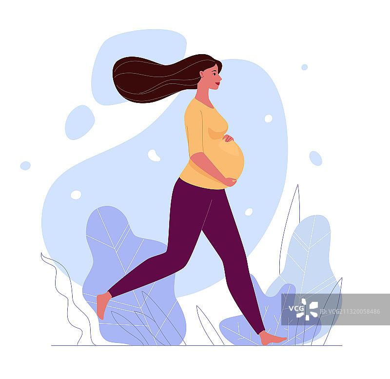 孕妇走路图片素材