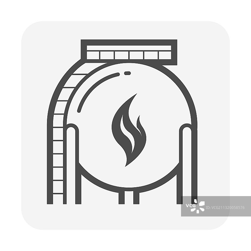 液化天然气罐或LNG储气罐图标图片素材