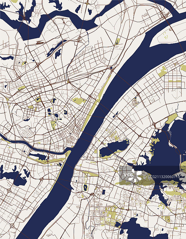 中国武汉城市地图图片素材