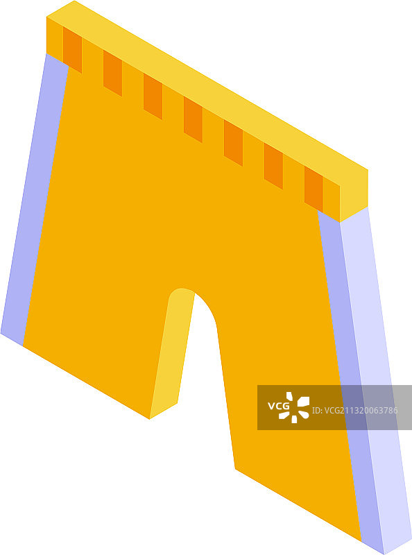 投掷短裤图标2.5D风格图片素材