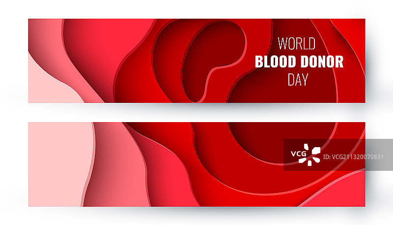 世界献血日剪纸背景图片素材