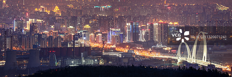 首钢大桥夜景图片素材