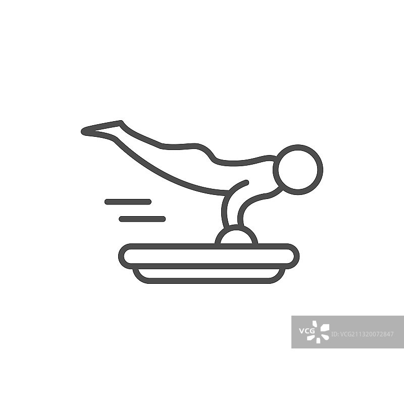 线条勾勒的骷髅或雪橇运动图标图片素材