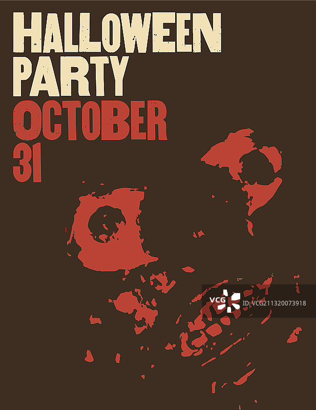 万圣节派对复古风排版海报图片素材