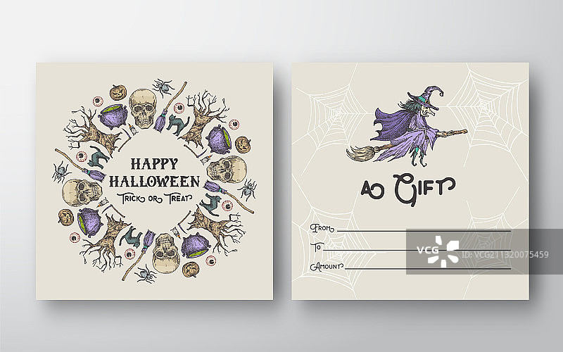 万圣节抽象贺卡图片素材