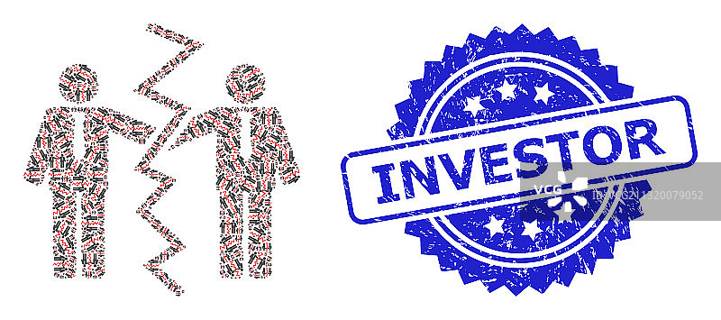 橡胶投资者水印和分形商人图片素材