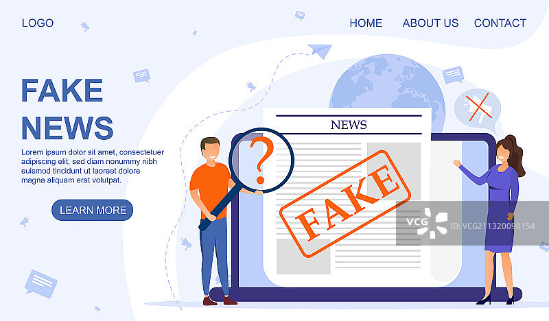 虚假新闻概念图片素材