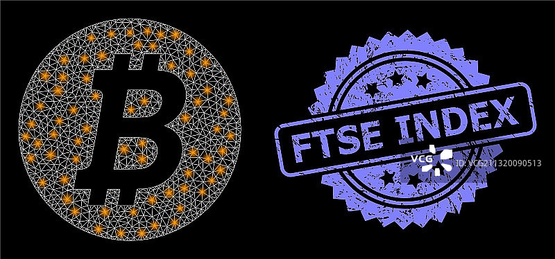 复古风格富时指数橡胶印章和明亮网络图片素材