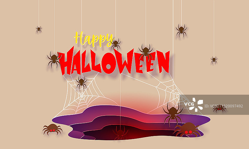 万圣节蜘蛛网banner图片素材