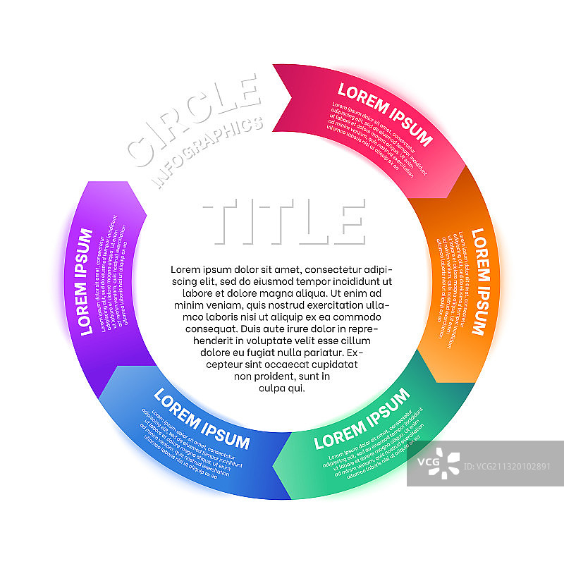 商务圆形信息图表模板图片素材