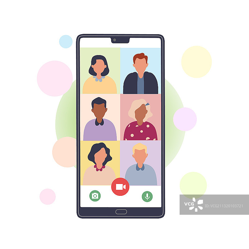 智能手机上的视频通话图片素材