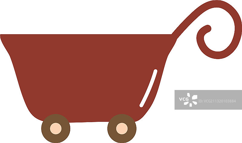 扁平风格农用手推车图标图片素材
