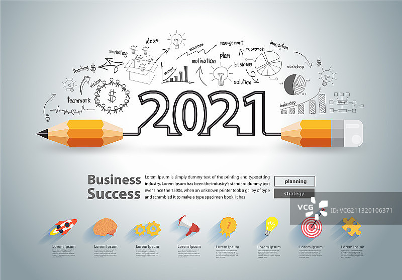 图表上的创意铅笔设计图片素材