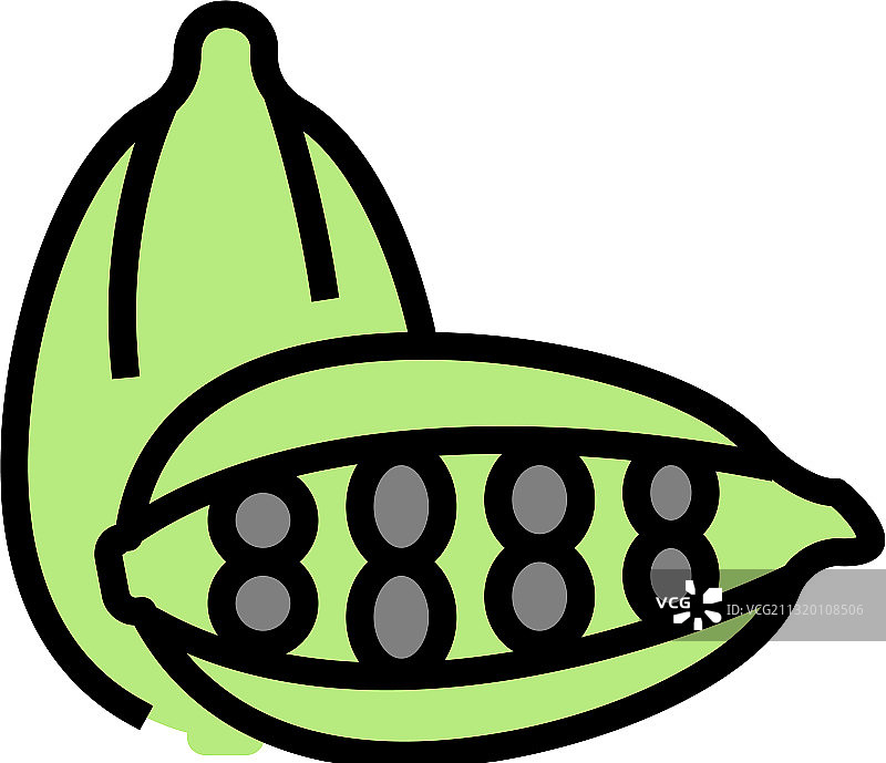 豆蔻芳香疗法彩色图标图片素材