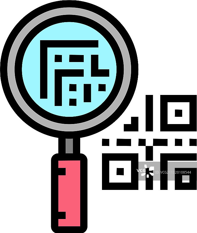 研究二维码彩色图标图片素材