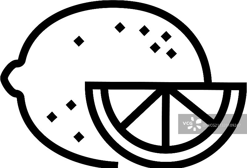 柑橘香薰线条图标图片素材